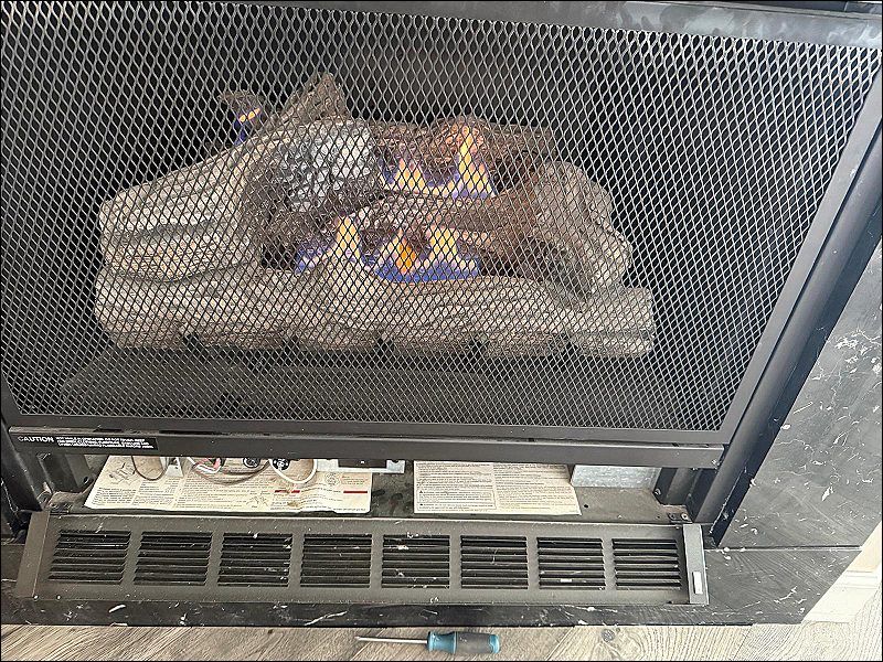 Gas fireplace serviced by Northmark